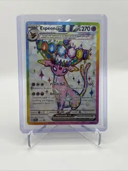 Espeon ex SVP175 Holo Promo Card Prismatic Evolutions Premium Figure Collection - Image 1