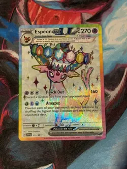 Espeon ex SVP175 Holo Promo Card Prismatic Evolutions Premium Figure Collection - Image 2