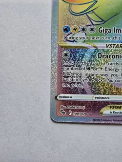 Dragonite VSTAR 081/078 Full Art Rainbow Secret Rare pokemon GO Card - Image 5