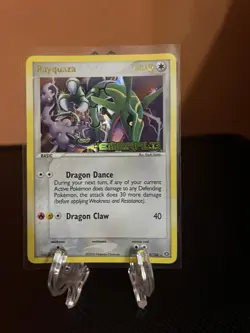 Rayquaza 9/106 Stamped Reverse Holo LP/NM EX Emerald Pokemon Card - Image 1