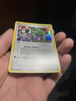 Rayquaza 9/106 Stamped Reverse Holo LP/NM EX Emerald Pokemon Card - Image 2