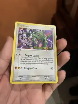 Rayquaza 9/106 Stamped Reverse Holo LP/NM EX Emerald Pokemon Card - Image 3