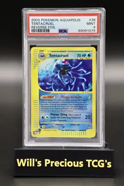 PSA 9 Tentacruel 38/147 Aquapolis 2003 Reverse Holo Pokemon Card E Series WOTC - Image 1