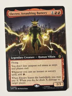 Mtg. Electro, Assaulting Battery. Extended Art. Marvel's Spider-Man. Nm - Image 1