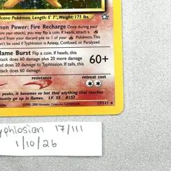 Typhlosion 17/111 Neo Genesis Holo Vintage Pokemon TCG LP - Image 2