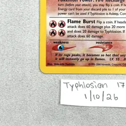Typhlosion 17/111 Neo Genesis Holo Vintage Pokemon TCG LP - Image 3