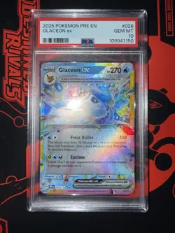 Pokemon TCG Prismatic English Glaceon EX 026 *GEM MINT PSA 10* - Image 1