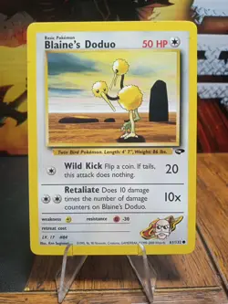 2000 Pokemon Gym Challenge Blaine's Doduo #61 Extremely LP - Image 1