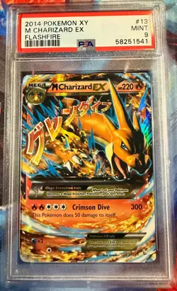 2014 POKEMON XY M CHARIZARD EX FLASHFIRE 13/106 PSA 9 - Image 1