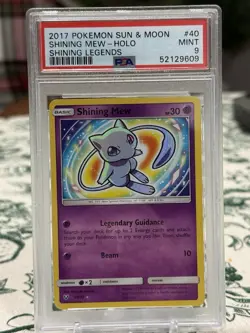 Pokemon Shining Mew Holo 40/73 Shining Legends PSA 9 - Image 1