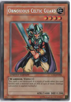 Yugioh - Obnoxious Celtic Guard CT1-EN006 Limited - 2004 Collectors Tin - Image 1