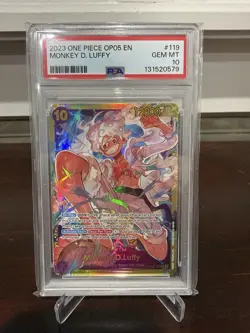 One Piece Card Game-Monkey.D.Luffy Op05-119 Full Art/Alt Art Sec Set PSA10 Eng - Image 3