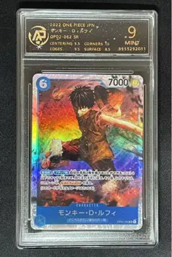 2022 ONE PIECE cards JAP Monkey D. Luffy OP02-062 SR RPA 9（SAME AS PSA 9) - Image 1