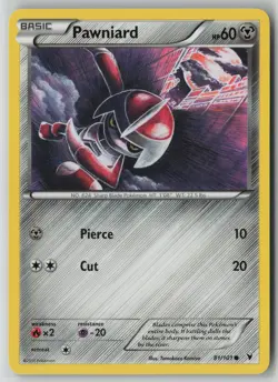 Pawniard 81/101 Pokemon TCG Noble Victories Common Card Moderately Played (MP) 1 - Image 1