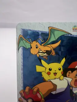 Pokemon Bandai Carddass Card Ash Pikachu 1998 Prism Holo Movie#1 Japanese - Image 2