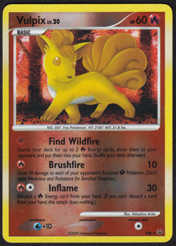 Vulpix SH6 Platinum 2009 LP Reverse Holo Pokemon Card Arita - Image 1