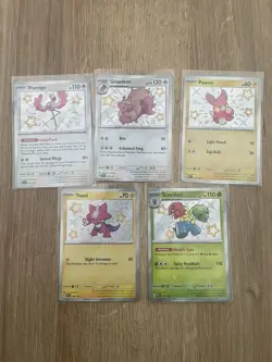 Pokemon TCG | Scarlet & Violet Paldean Fates Baby Shiny X5 Card Bundle - Image 1