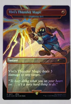 Vivi's Thunder Magic - Lightning Bolt (Rainbow Foil) Secret Lair Drop Foil - Image 1