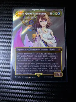 Yuna, Grand Summoner Surge Foil #216 Borderless, Mint Condition - Image 1