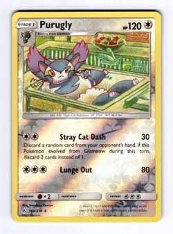 Purugly SM - Unbroken Bonds #160 (2019) Rare Reverse Holo NM Pokemon - Image 1