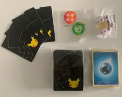 Pokemon TCG Celebrations Sleeves Dice Dividers Counters Energy Sealed Bundle - Image 1