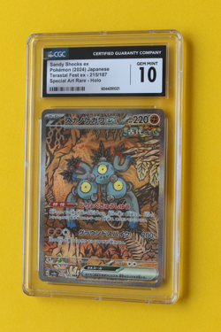 2024 POKEMON JP TERASTAL FEST EX SANDY SHOCKS EX 215/187 SPECIAL AR HOLO CGC 10 - Image 1