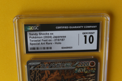 2024 POKEMON JP TERASTAL FEST EX SANDY SHOCKS EX 215/187 SPECIAL AR HOLO CGC 10 - Image 2