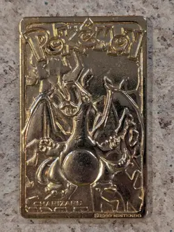 1999 Burger King Pokemon Trading Card 23k Gold Plated Charizard - Image 1