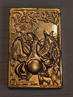 1999 Burger King Pokemon Trading Card 23k Gold Plated Charizard - Image 3