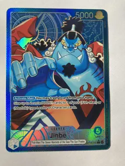 Jinbe OP14-040 Leader Alternate Art Azure Sea's Seven One Piece Card English NM - Image 1