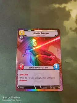 Star Wars Unlimited LotF Hyperspace Foil Card LOF971 Darth Tyranus - Image 1