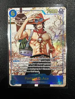 Portgas D Ace OP13-119 Secret Rare Alternate Art One Piece Card ENG NM - Image 1