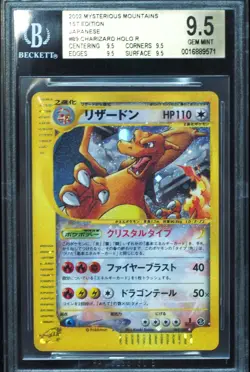 Crystal Charizard 089 BGS 9.5 Gem Mint Mysterious Mountains Pokemon Card - Image 1