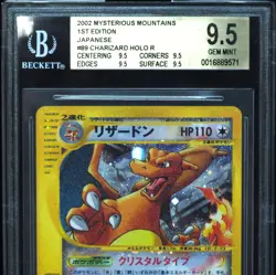 Crystal Charizard 089 BGS 9.5 Gem Mint Mysterious Mountains Pokemon Card - Image 3