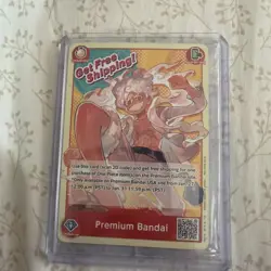 ONE PIECE CARD GAME MONKEY.D.LUFFY PREMIUM BANDAI CARD GAMES FEST 23-24 Sealed - Image 1