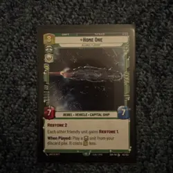 STAR WARS UNLIMITED TCG SPARK OF REBELLION: LEGENDARY CARD: HOME ONE - Image 1