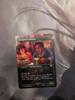 Delighted Halfling MTG Lord of the Rings LTR 0363 Expanded Art NM Never Played - Image 1