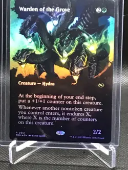 2025 MTG Warden of the Grove Foil Borderless #351 Tarkir Dragonstorm NP - Image 1