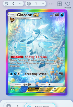 Pokemon TCG POCKET - Glaceon 2⭐, Triumphant Light, English - Image 3