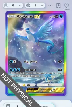 Pokemon TCG POCKET - Articuno Rainbow Rare 2⭐, Genetic Apex, English - Image 1