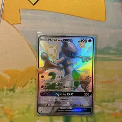 Pokemon Mewtwo GX Shiny Holo Rare Full Art SV59/SV94 Hidden Fates: Shiny Vault - Image 1