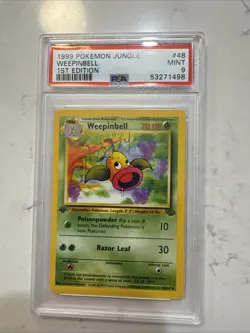 1999 Pokemon PSA 9 1ST EDITION WEEPINBELL 48/64 - JUNGLE SET - MINT - Image 1