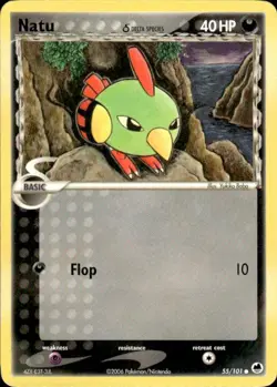 Vintage Wotc Pokemon Natu (Delta Species) Dragon Frontiers 55/101 Light Play LP - Image 1