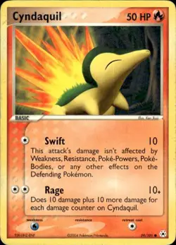 Vintage Wotc Pokemon Cyndaquil Sandstorm 59/100 Light Play LP - Image 1