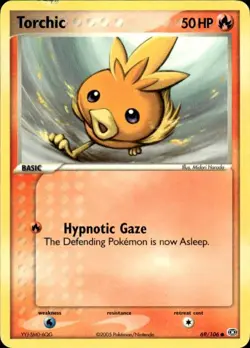 Vintage Wotc Pokemon Torchic Emerald 69/106 Light Play LP - Image 1