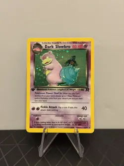 Dark Slowbro - 12/82 Pokemon Team Rocket - Holo 1st Edition ✨ LP SWIRL - Image 1