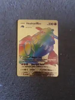❄Pokemon TCG Heatran Vmax Secret Rainbow Astral Radiance 191/189 gold custom - Image 1