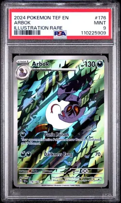 Arbok 176/162 PSA 9 Temporal Forces Pokemon TCG Illustration Rare - Image 1