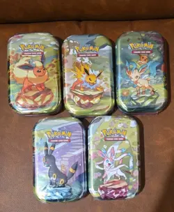 Prismatic Evolutions Mini Tins Pokemon TCG Lot of 5 - Sealed Umbreon Sylveon - Image 1