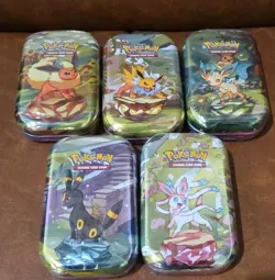 Prismatic Evolutions Mini Tins Pokemon TCG Lot of 5 - Sealed Umbreon Sylveon - Image 2